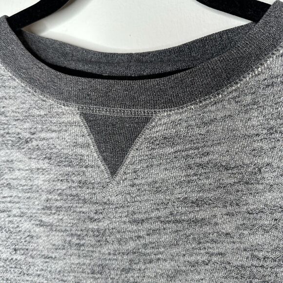 Rag & Bone Heather Gray Georgia Boxy Jumper Sweatshirt Dark Gray Trim S - Picture 7 of 13